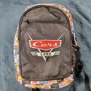 Cars Land Disneyland Backpack License Plates All Over Print School Pack